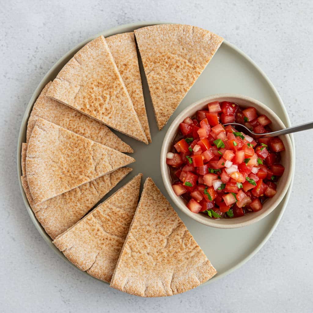 12. Whole Wheat Pita with Salsa