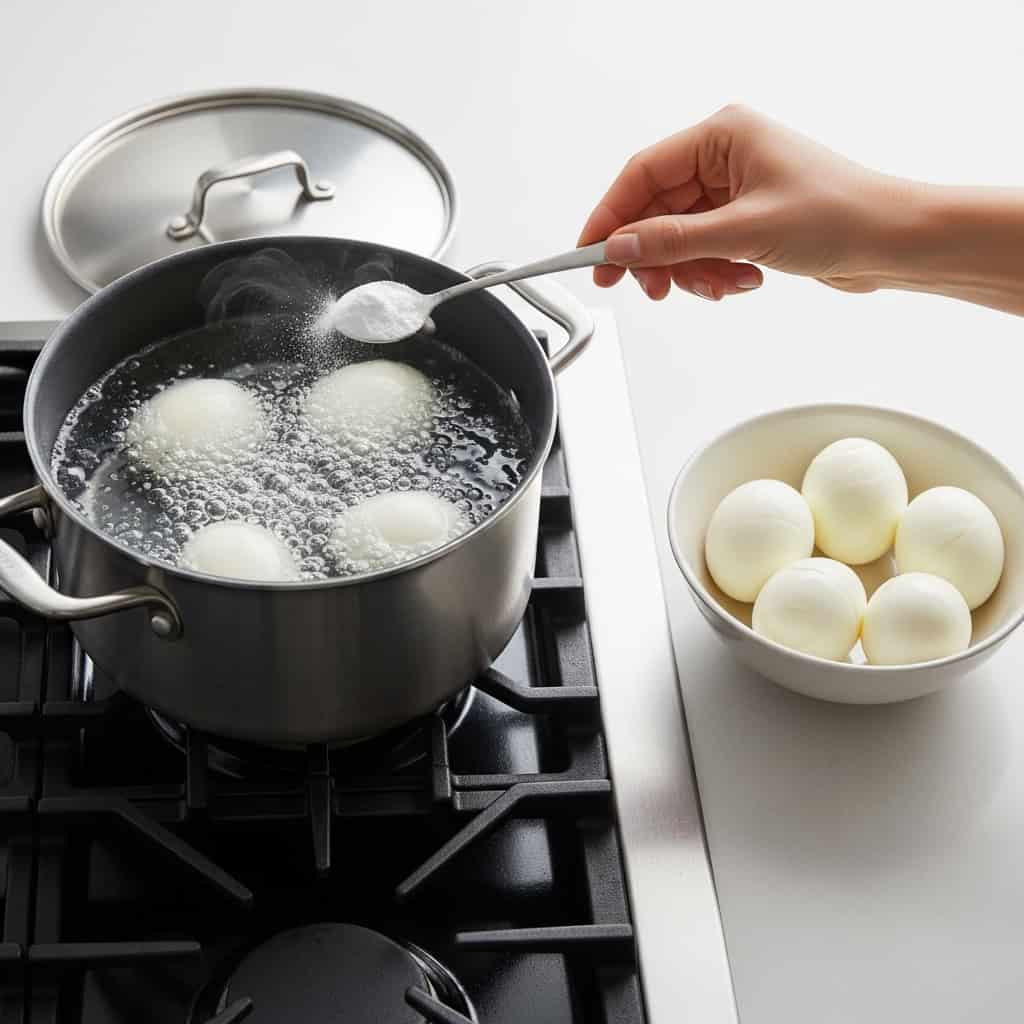 Peel Hard-Boiled Eggs with Baking Soda