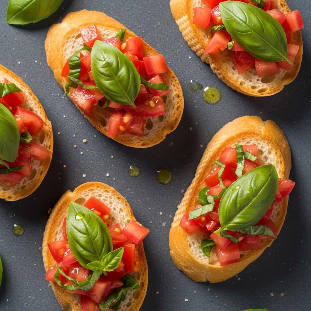 6. Tomato Basil Bruschetta