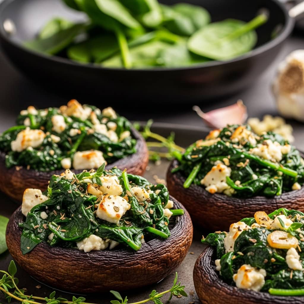 8. Spinach and Feta Stuffed Portobellos
