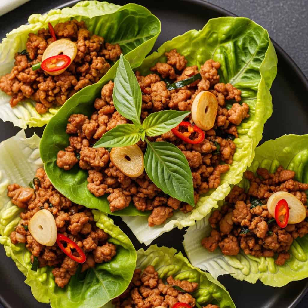 11. Thai Basil Chicken Lettuce Wraps